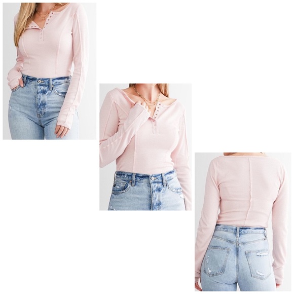 Free People Sloane Bodysuit Pink Nectar NWT - Picture 5 of 12